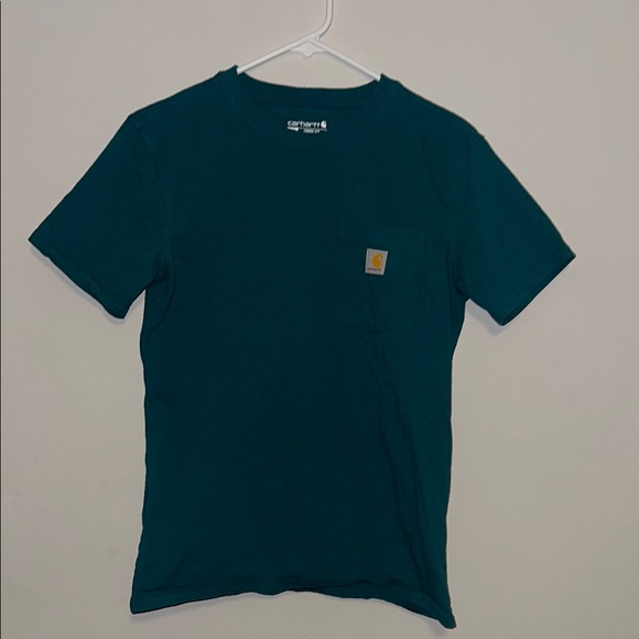 Carhartt Teal Pocket T-Shirt - Picture 1 of 2